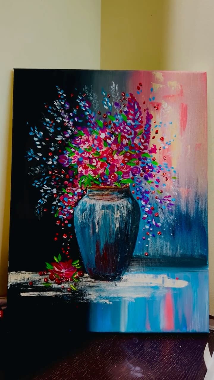 Impressionist Blooms — Acrylic