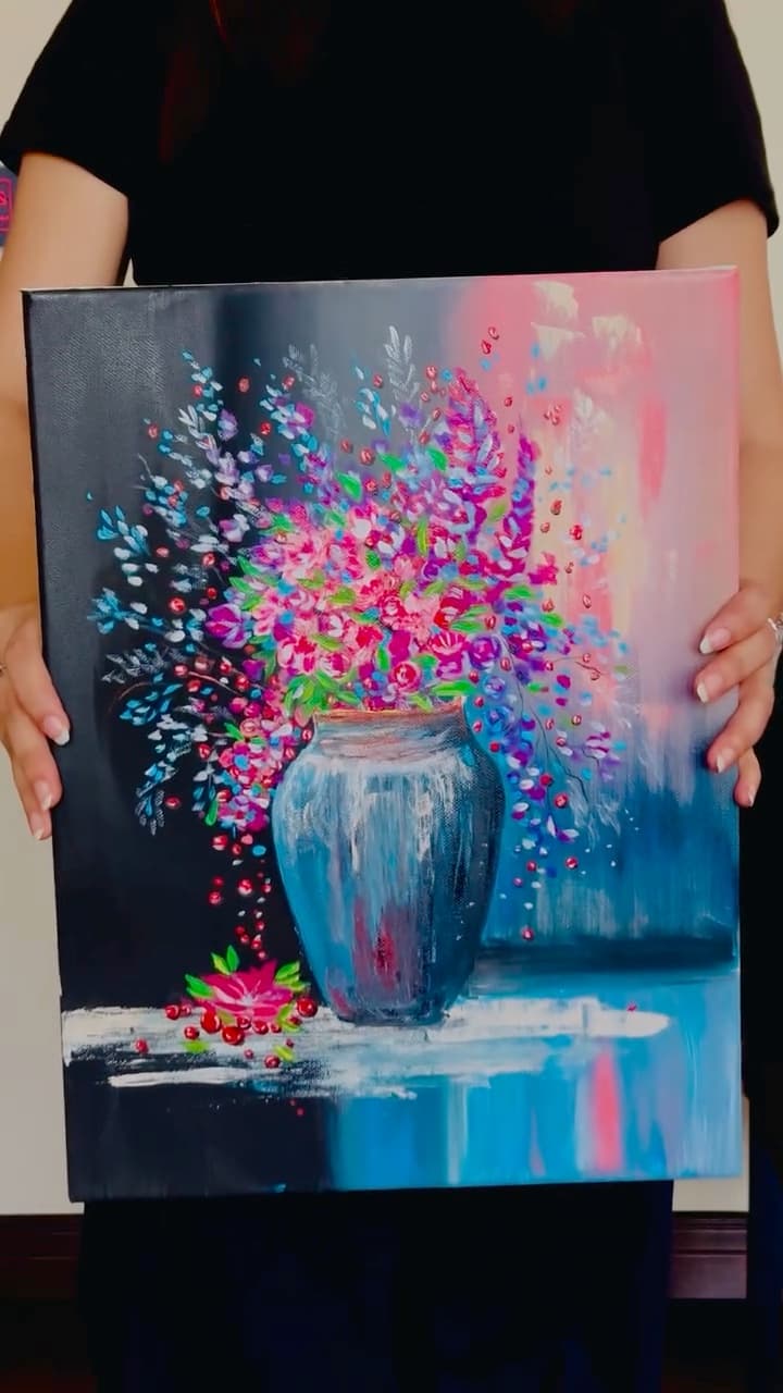 Flowers in a Vase — Acrylic