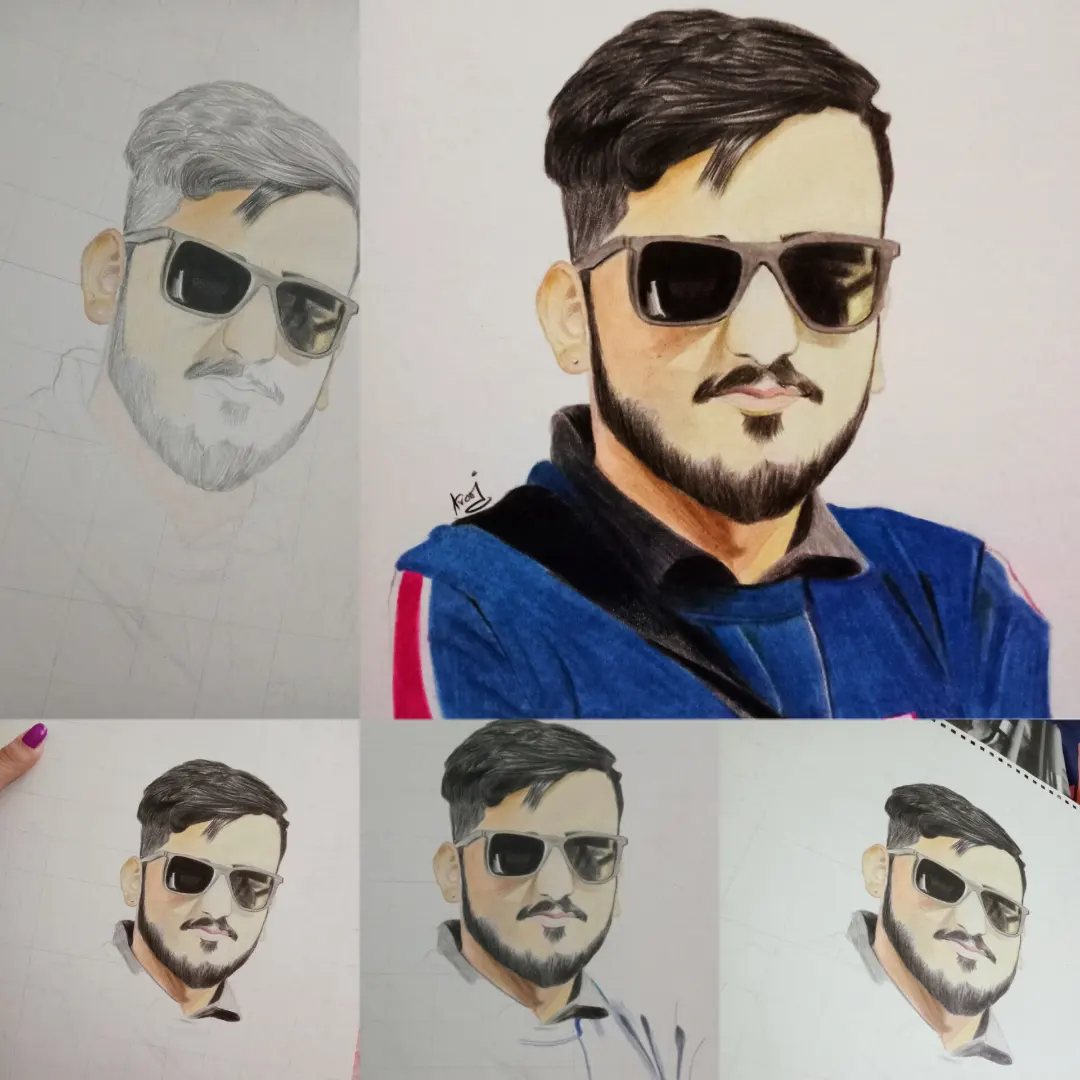 Brother's Gift Portrait — Colored pencil