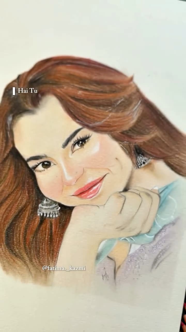 Celebrity Portrait in Colored Pencil — Colored pencil
