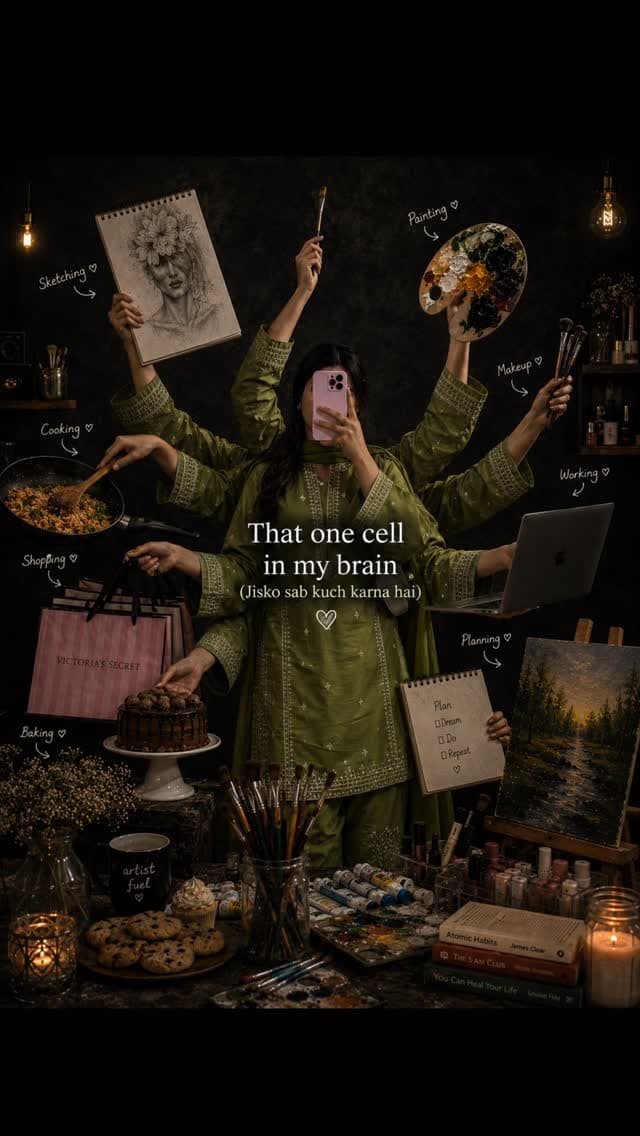 Tag your multi-talented girl… the one whose brain never stops saying, “Let’s try this too.” 🤍